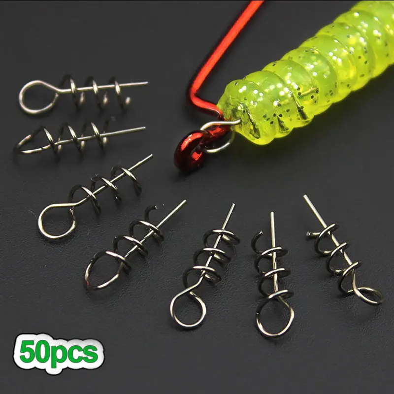 50 шт./упак. Мягкая приманка пружинный фиксатор Соединительный крюк фиксированная