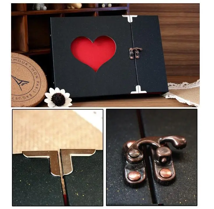 10 дюймовый Свадебный фотоальбом ручной работы винтажная фоторамка для