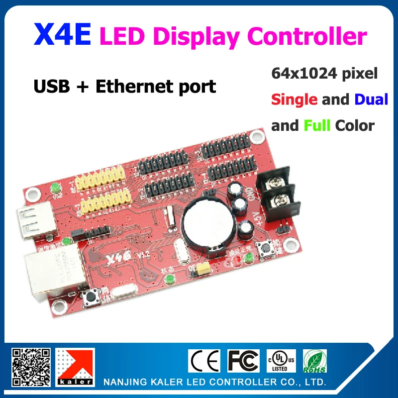 

Контроллер ethernet карта контроля usb X4E, поддержка одного и двух цветов