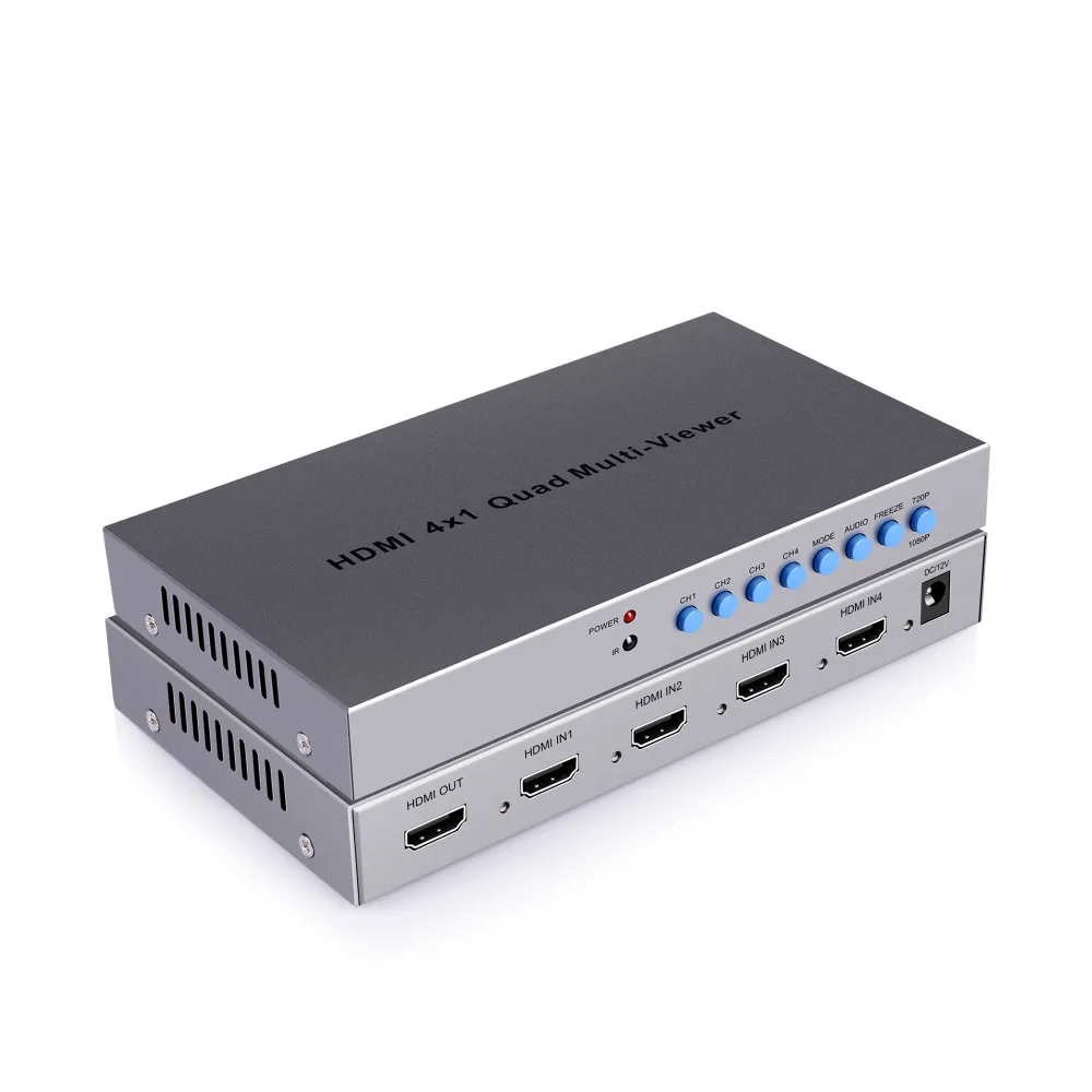YiiSPO 4CH 1080P 3D HDMI Quad Mulit-просмотра HDMI 4x1 HD видео сплиттер с бесшовным выключателем ИК-пульт дистанционного управления Поддержка 1080P HDMI 1.3a