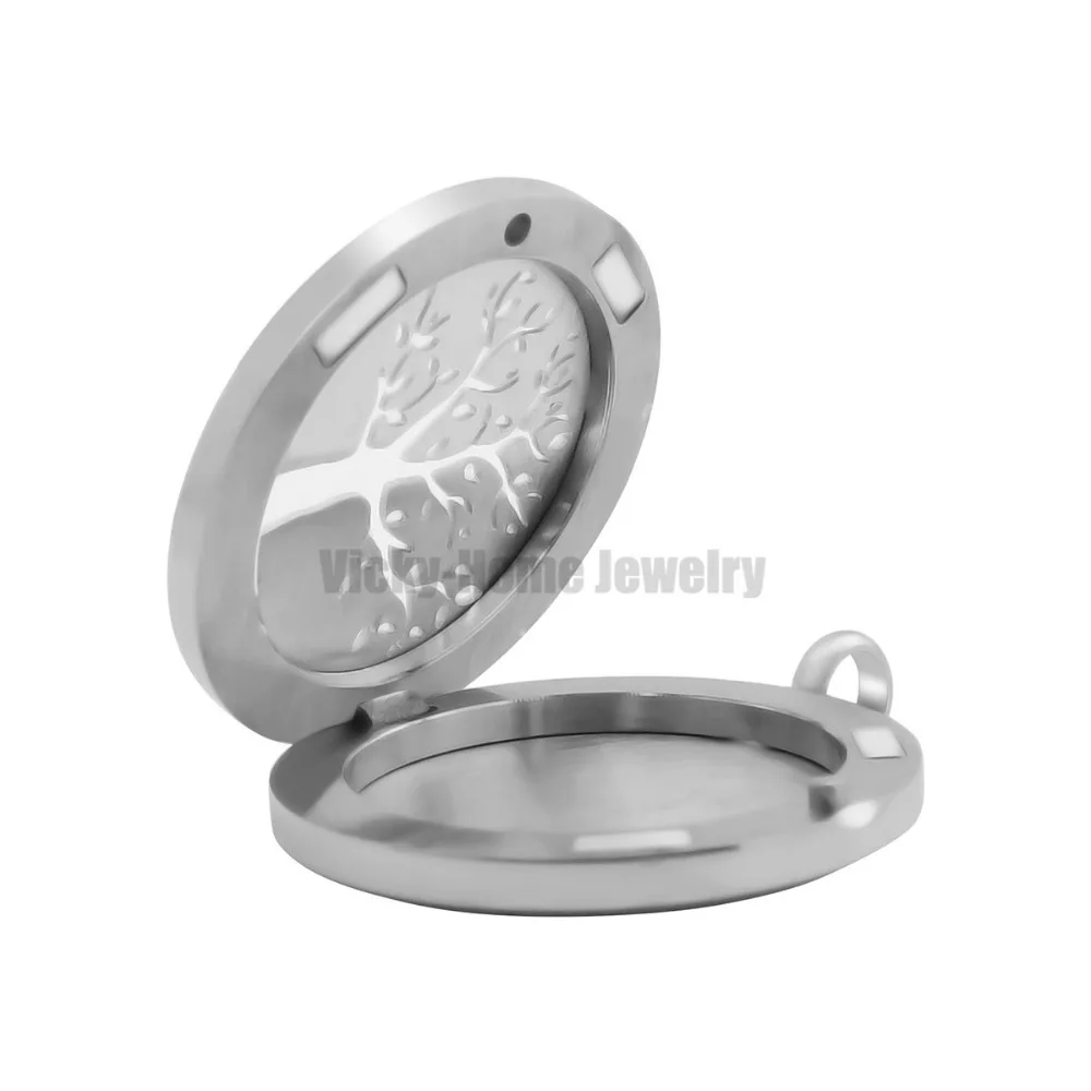 Free Chain!!! Tree Design 30mm Aromatherapy / Essential Oils Stainless Steel Diffuser Locket with Pads | Украшения и аксессуары
