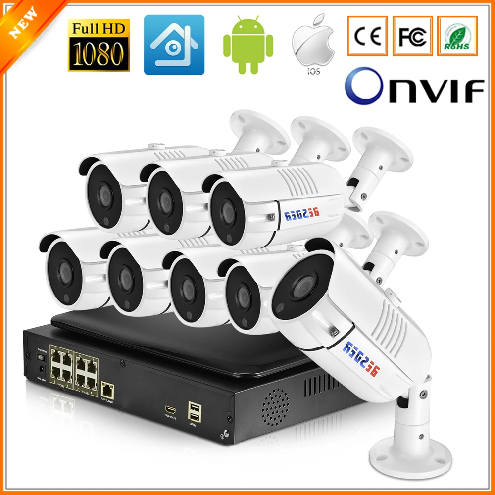 

BESDER All In One 8CH PoE NVR Kit 1080P With 10.1'' LCD Monitor 48V PoE Security CCTV System 8CH PoE NVR & IP Cameras Outdoor
