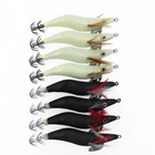 8 шт.лот приманка для рыбной ловли в виде креветки, кальмара, 10,5 см, 13 см, светящиеся рыболовные снасти в виде креветок, крючки для троллинга, бионическая искусственная приманка