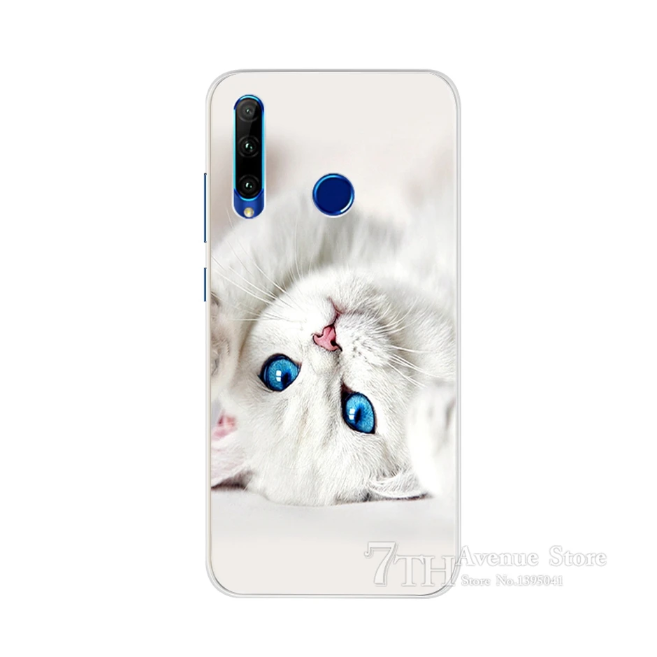 Серый Чехол для Honor 10i, мягкий силиконовый чехол с мультипликационным принтом для Huawei Honor 10i HRY-LX1, HRY-LX1T, задняя крышка, чехол для телефона Honor 10i 10 i 6,21" - Цвет: Серый
