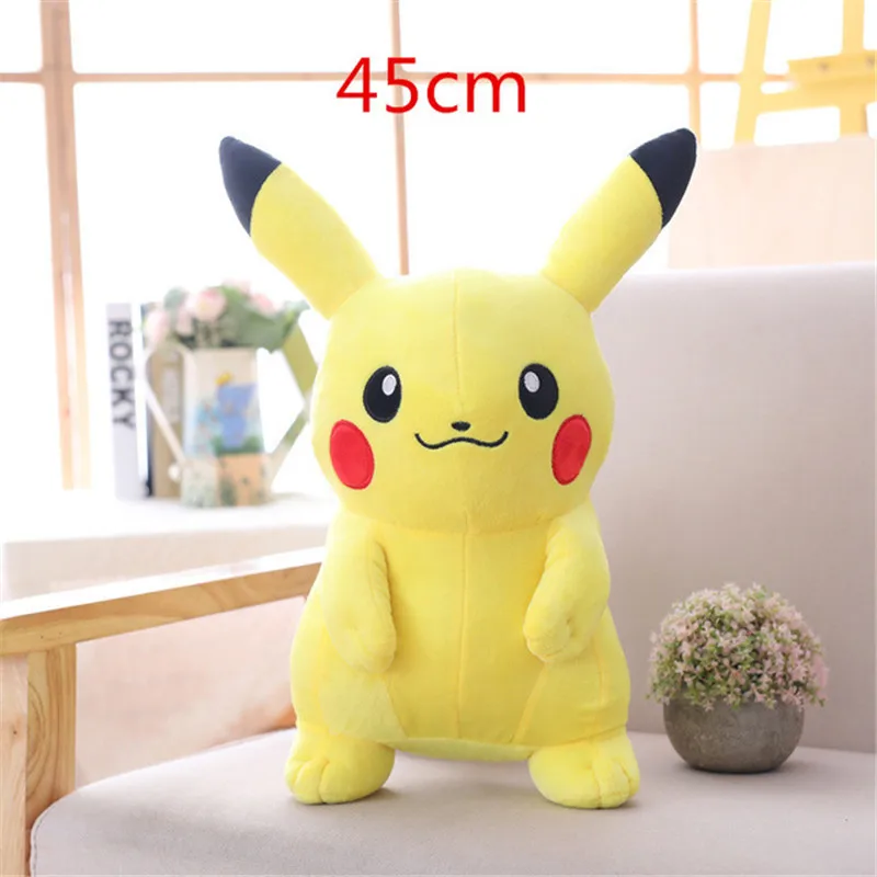 45cm B VIP Цена Пикачу детектива мягкие игрушки японская аниме игра куклы игрушки для мальчика вишня цветок для украшения головы леди Пикачу крик Пикачу - Цвет: 45cm B