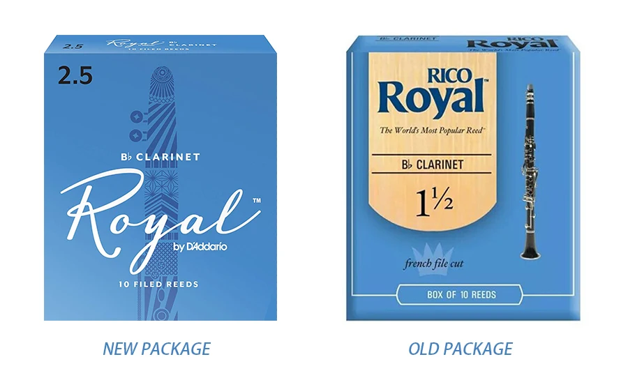 RICO Royal Bb трости для кларнета прочность #1 0 5 #2 #3 10-упаковка синяя коробка из 10 с