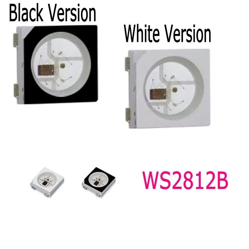 20 ~ 1000 шт. WS2812B (4 контакта) 5050 SMD черная/белая версия WS2812 индивидуально адресуемый