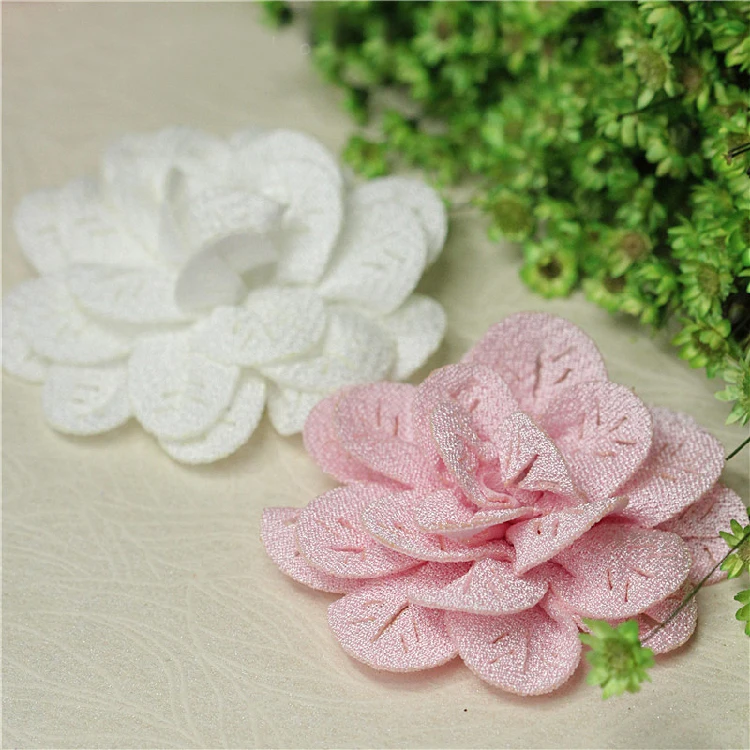 5 шт./лот 6 см белый розовый искусственный цветок аксессуары для одежды ручной - Фото №1
