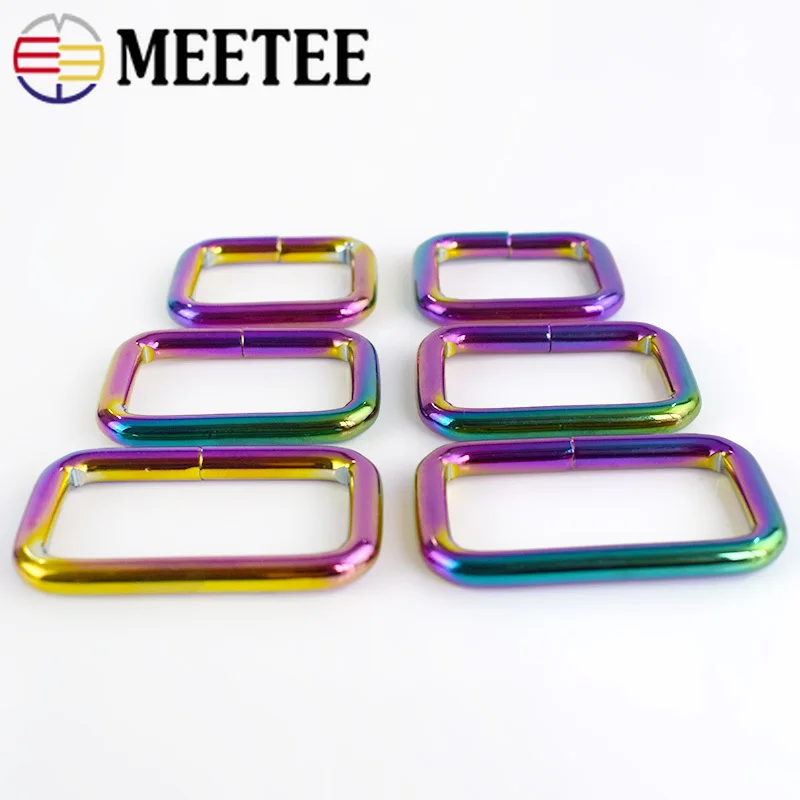 Meetee, комплект из 4 предметов 26/33/38 мм металлический квадратный d-образным кольцом регулировки веб-ремень с пряжкой застежка для сумки повесить крюк DIY Чемодан аппаратных аксессуаров BF228