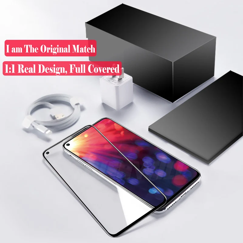 Полностью закрывающее стекло для huawei Honor View 20 закаленное 9H премиум-класса Защита