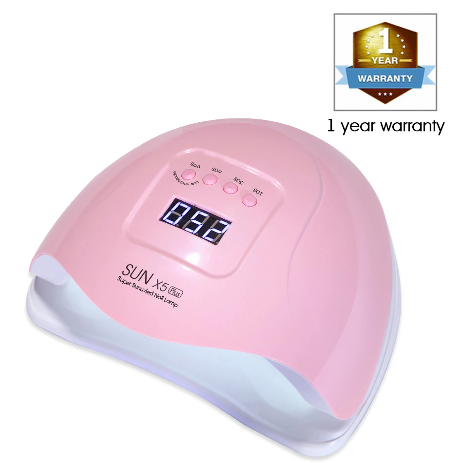 Sun X5 Plus(Pink) ROHWXY 66 Вт УФ светодиодная лампа для сушки ногтей для всех типов гелей-лаков с нижней частью 10 s/30 s/60 s/таймер ЖК-лед лампа для ногтей автоматическое распознавание - Цвет: Sun X5 Plus(Pink)