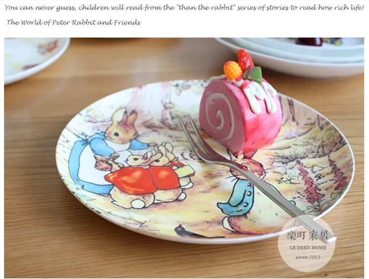8 дюймов Beatrix Potter The Tale of Peter Rabbit иллюстрация живопись тарелка Украшение Декор плоское блюдо подвесные тарелки блюдо