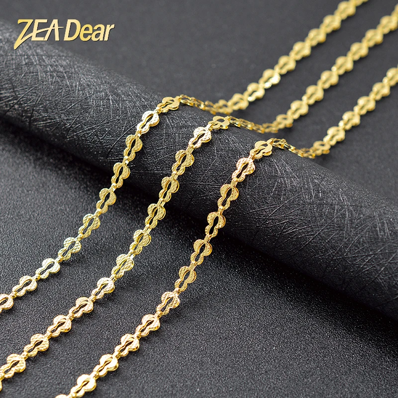 

ZEADear Jewelry High Quality New 18K Gold Color Cuban Link Chain Hot Sale Necklace For Women Men Party Anniversary Jewelry