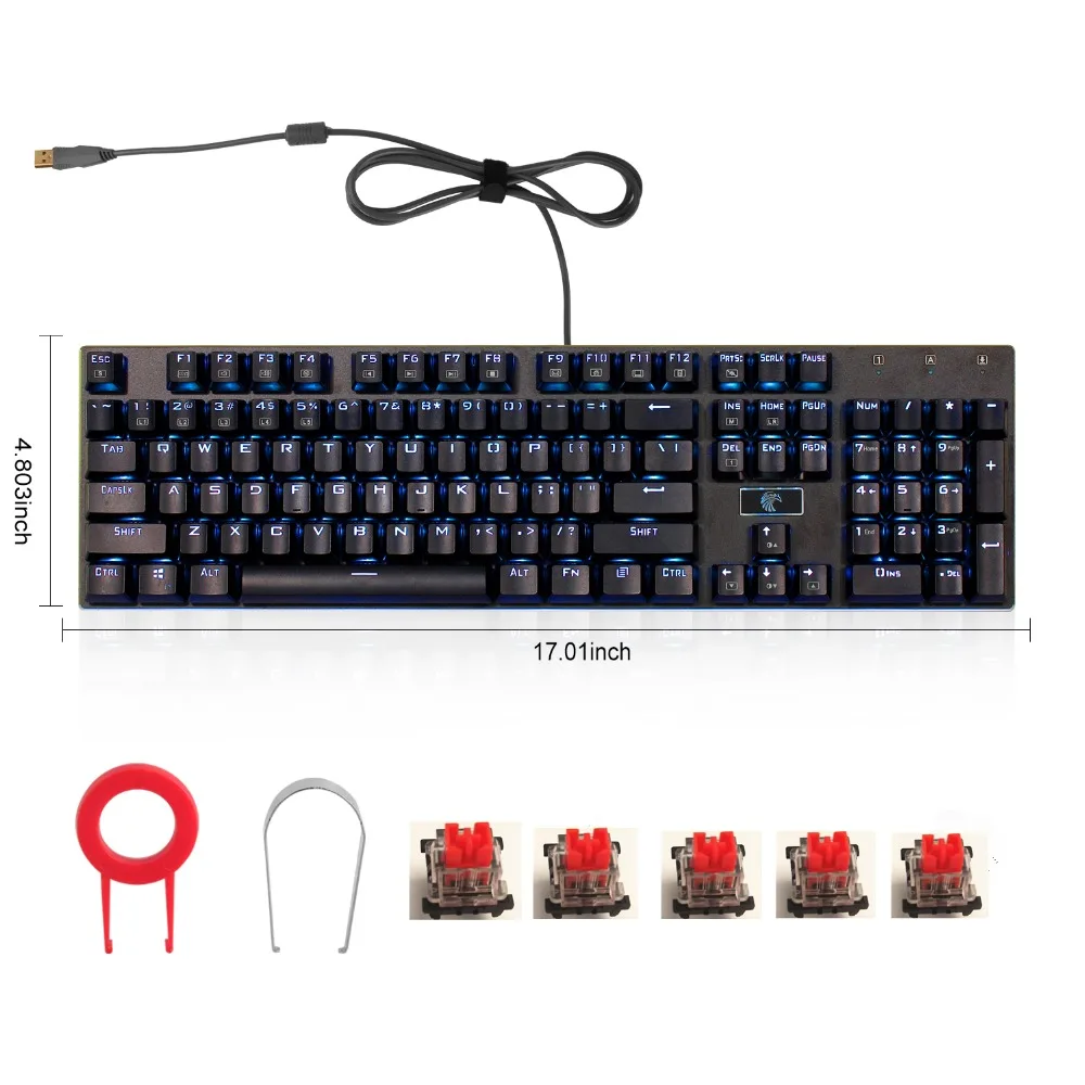 Z 88 Механическая игровая клавиатура красные переключатели RGB с подсветкой