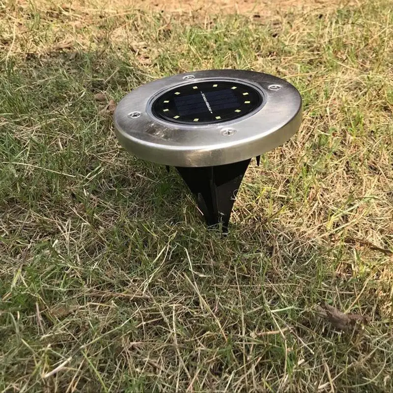 Наружный Солнечный свет 12 Led в земле похороненные солнечные огни садовые