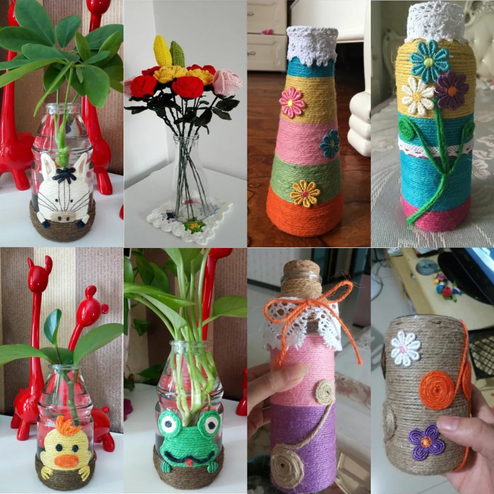 50 метров многоцветная натуральная Мешковина гессианский джутовый шнур шпагат