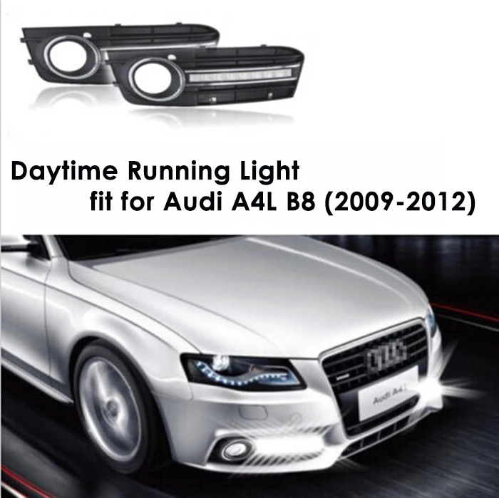 2014 New 1 Set DRL LED Driving Daytime Running Lights Led Lamp for Audi A4 L B8 2009-2012 2011 2010 High power Super bright | Автомобили и