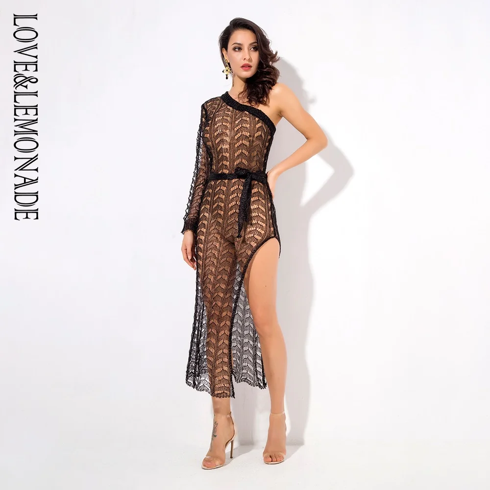 Женские платья LOVE & LEMONADE черные однокомнатные модель LM1202|Женские платья| |