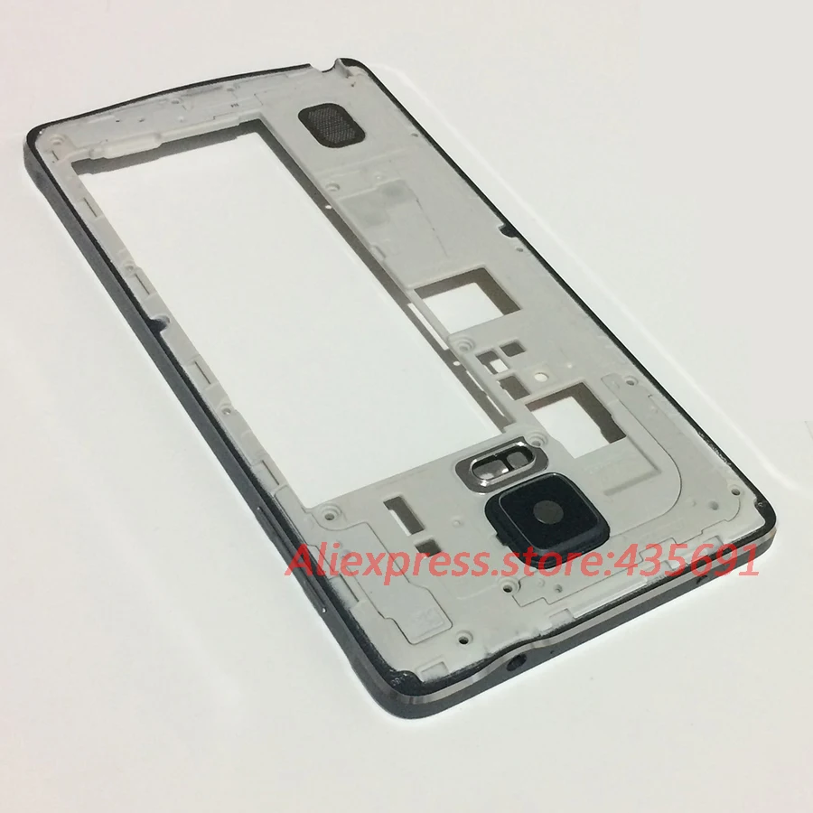 10 шт. Бесплатная доставка DHL Новая пластина средней рамы с ободком для Samsung Galaxy Note 4