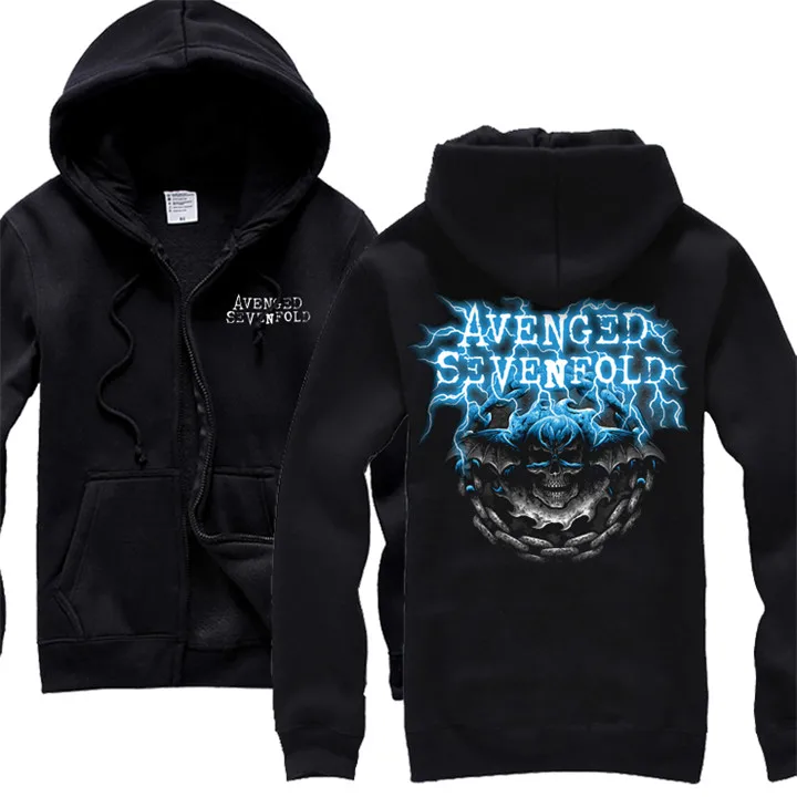 17 31 дизайн Harajuku череп Avenged Sevenfold A7X рок толстовки оболочка куртка панк тяжелый металл Толстовка молния флис sudadera - Цвет: 17