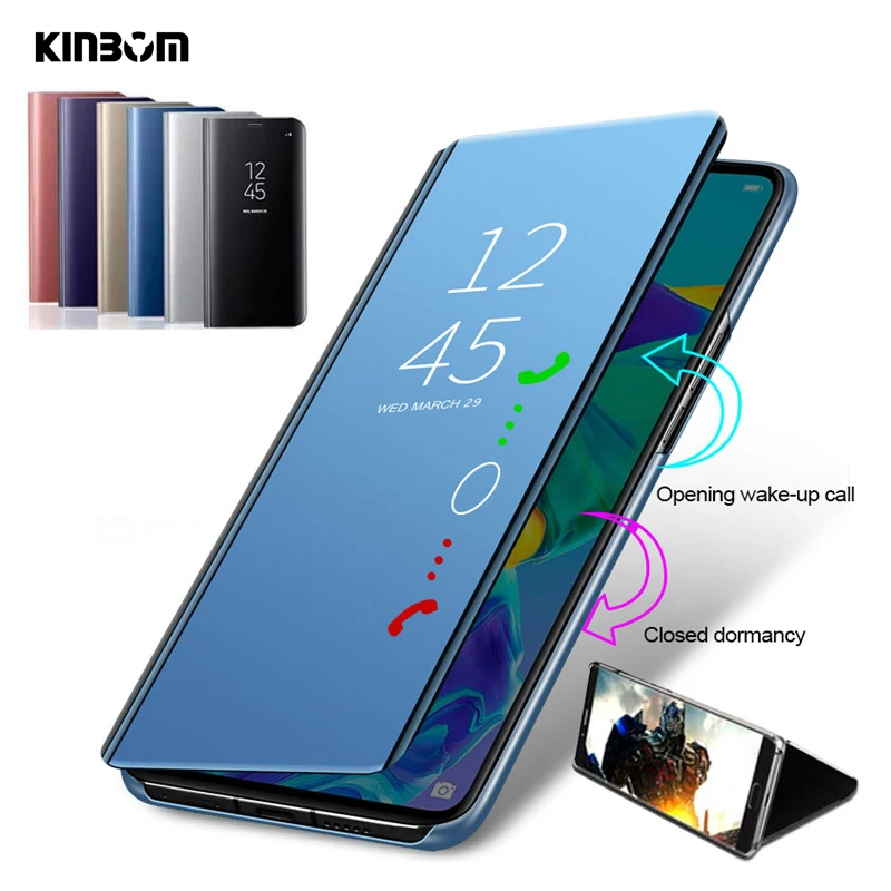 Kinbom умный зеркальный флип кронштейн чехол для мобильного телефона samsung S7 EDGE S10E