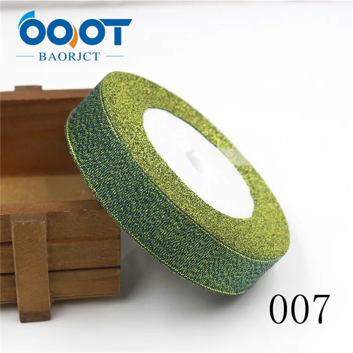 OOOT BAORJCT 1710185,20 мм 33 цвета дополнительно 25 ярдов зеленая луковая лента, свадебное платье лента, подарочная упаковка, DIY ручной материал - Цвет: 007
