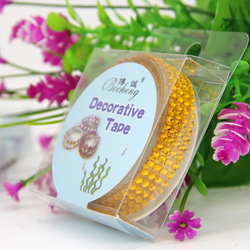 3 мм Хрустальная красочная акриловая самоклеящаяся наклейка-лента для рукоделия