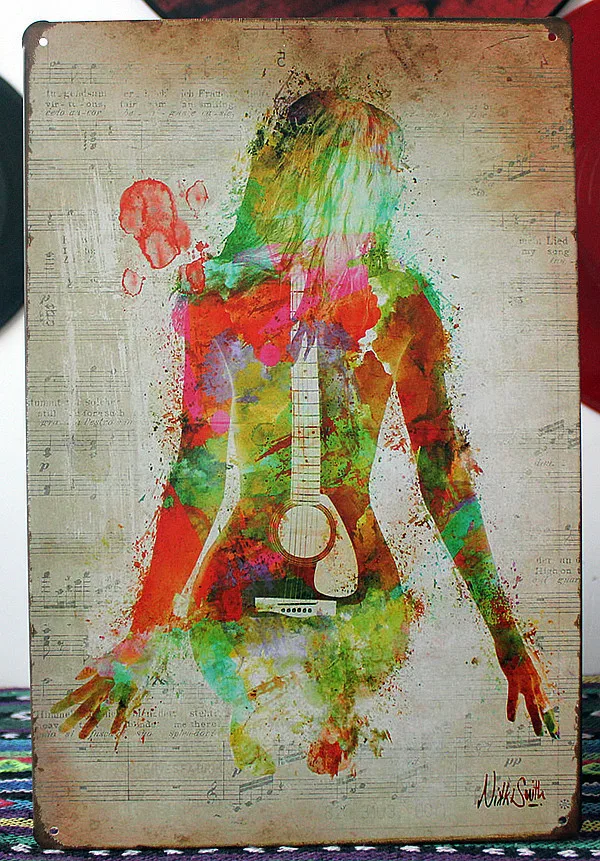 50 шт./лот металлический знак потертый шик оловянный Beth girl синий декор стена