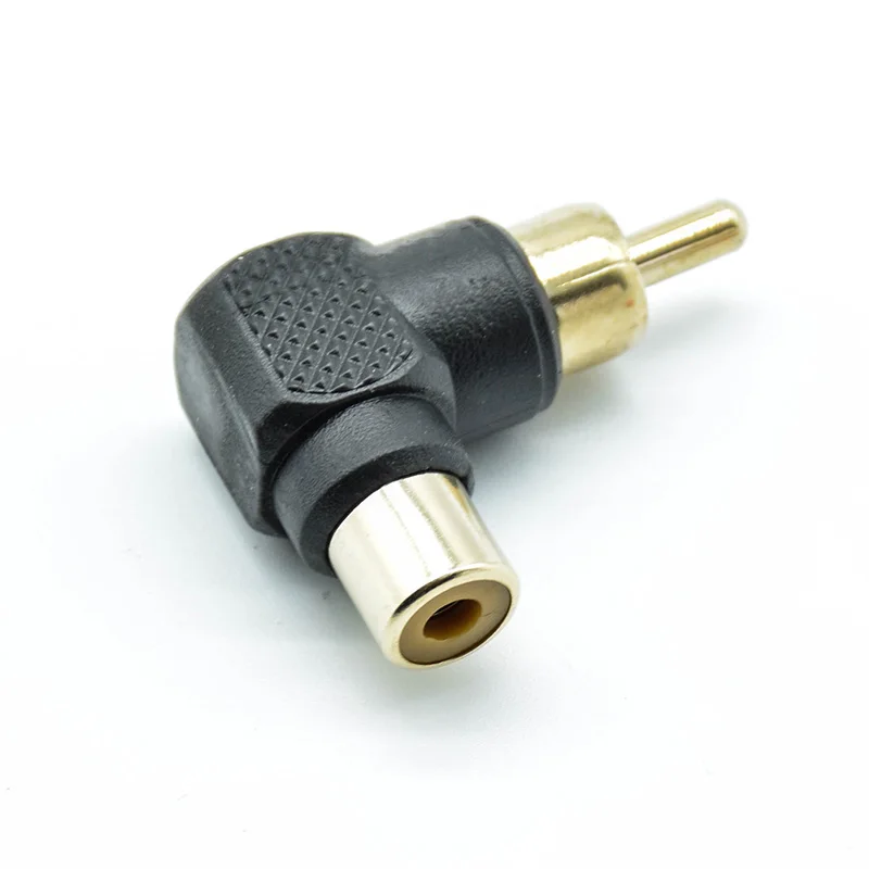 2 шт. 90 градусов RCA прямоугольный Разъем адаптеры штекер гнездо M/F угловой аудио