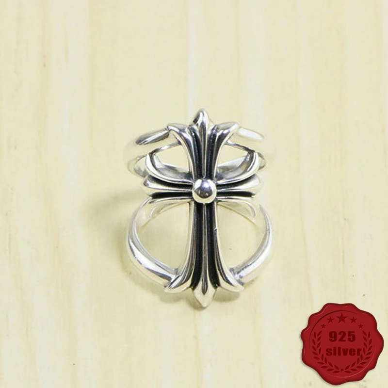 925 пробы Серебряное кольцо пары Мода ретро личность улица украшения для танцоров