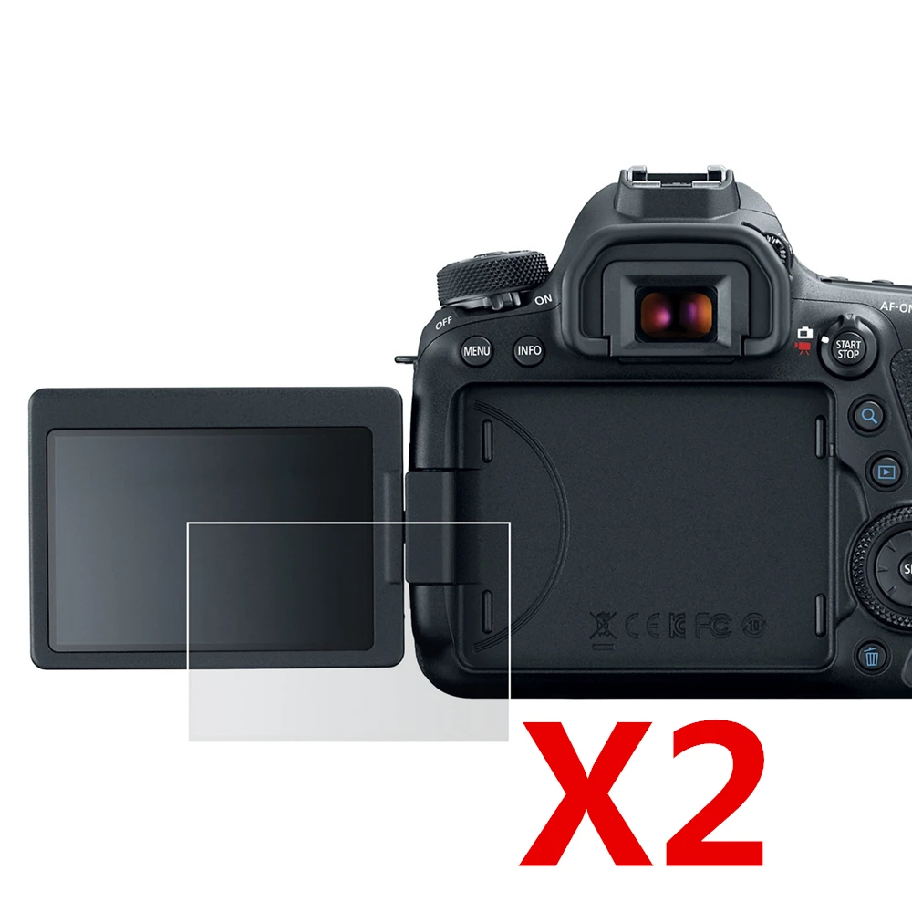 

2pcs Soft LCD Screen Plastic Film Protector for Canon EOS 200D II 250D Rebel SL3 KISS X10 / 200D Rebel SL2 Kiss X9 DSLR Camera