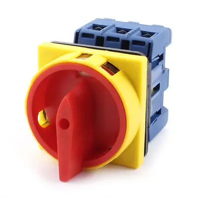 

1 PC AC 600V 40A 2 Position 3 Phase Panel Rotary Selector Changeover Switch