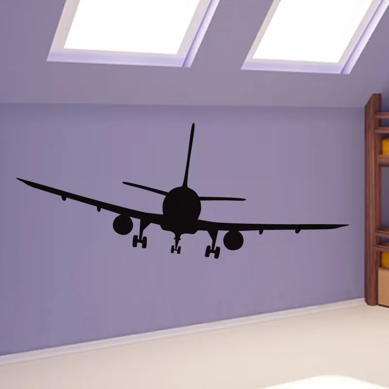 Коммерческая Настенная Наклейка Airliner съемный домашний декор силуэт самолета