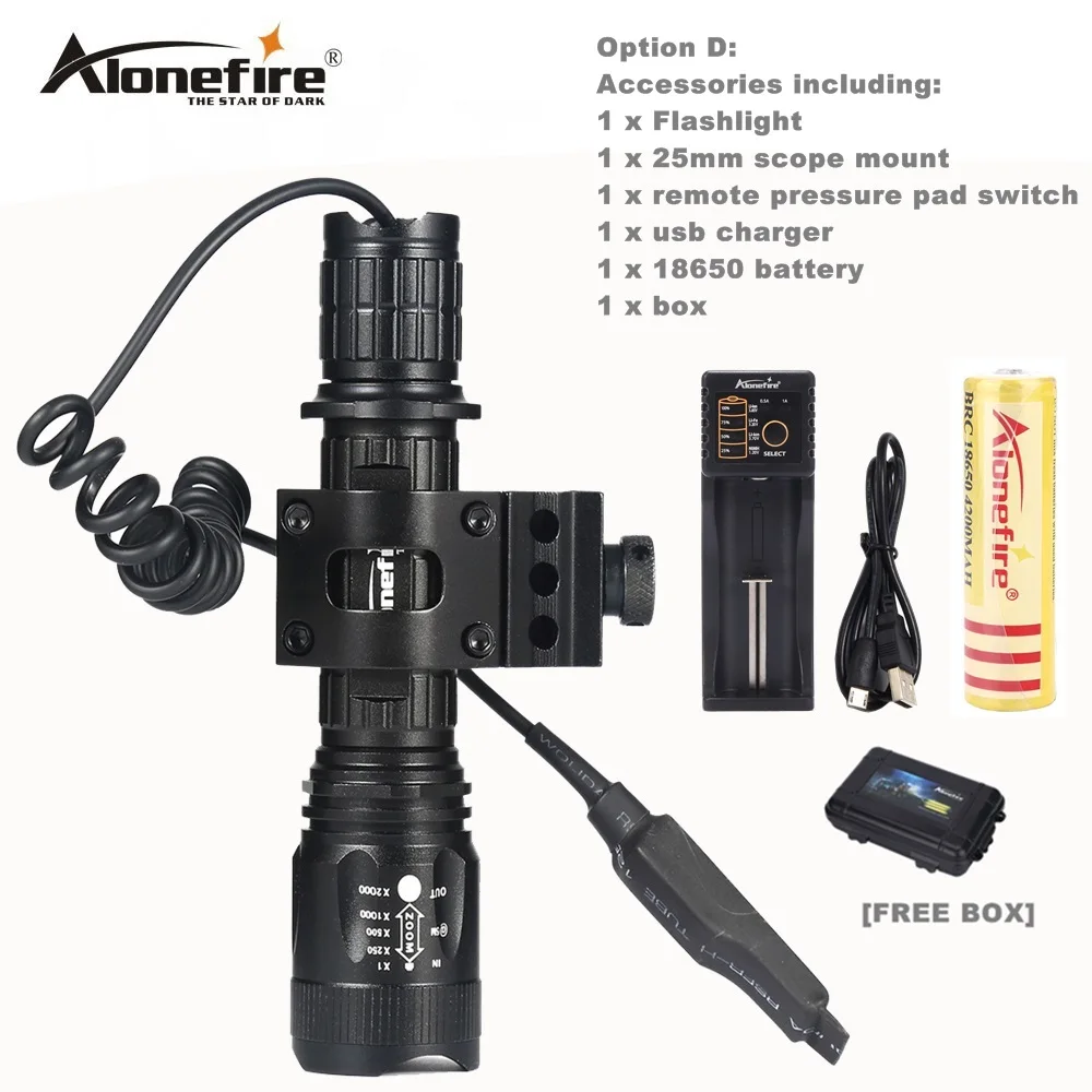 AloneFire TK400 тактический фонарь CREE светодиодный фонарь XM-L2 linternas водонепроницаемый охотничий фонарь - Цвет: Коричневый