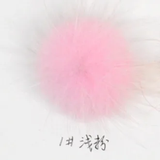 MINGXUAN, 100 шт./лот, 30 мм, мех норки, шар, меховой помпон, сделай сам, ювелирное изделие, норковый шар для обуви, ювелирное изделие, ткань для рукоделия - Цвет: light pink