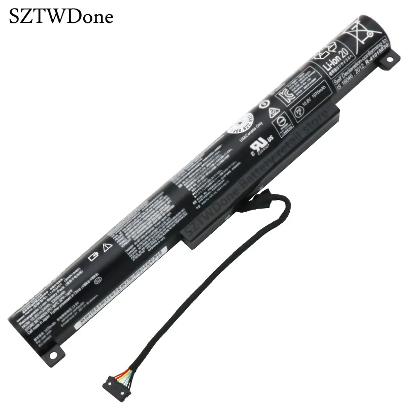 Аккумулятор SZTWDone L14C3A01 L14S3A01 для ноутбука LENOVO B50 10 Ideapad 100 15iby 3ICR19/65 8 V 24WH|laptop battery for