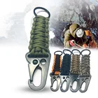 Трос Paracord, брелок, карабин, Плетеный шнурок, крючок, аварийный брелок для активного отдыха, Походов, Кемпинга, повседневный набор для выживания