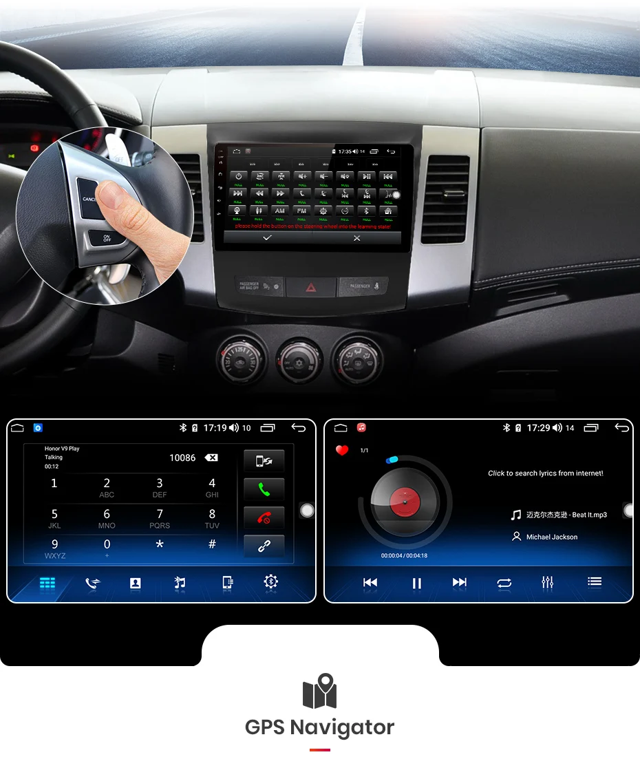 Junsun V1 pro 4G+ 64G CarPlay DSP Android 8,1 автомобильный Радио Мультимедиа стерео плеер gps для Mitsubishi Outlander xl 2 2005-2011 2Din