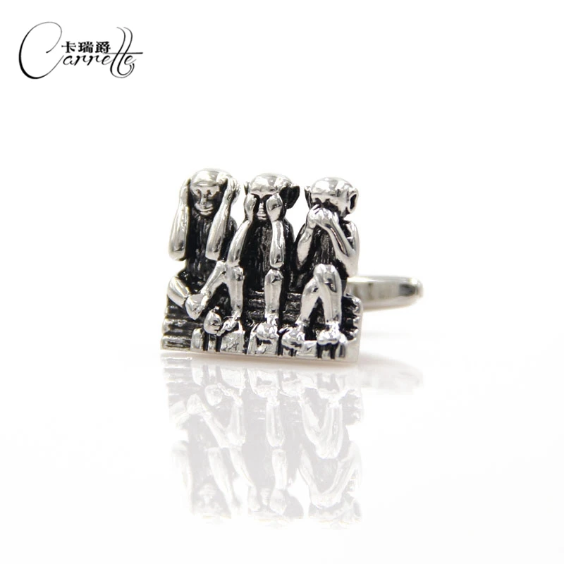 Новые альтернативные запонки из серии Три обезьяны с животными для запонок