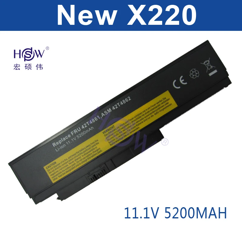 HSW Аккумулятор для ноутбука IBM X220 X220i батареи X220s Аккумулятор для ноутбука 42T4861 42T4862 42T4863 42T4865 42T4901 Аккумулятор для ноутбука