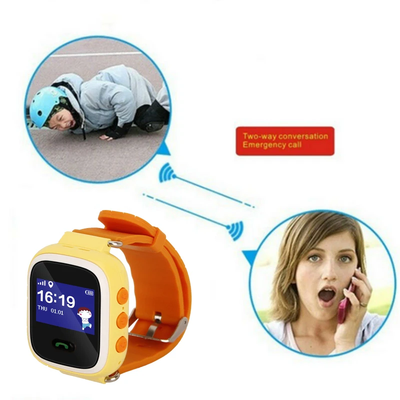 

2021 Smart Watch Q60 Kids GPS Smart Watch Wrist Safe Watch Tracker SOS Call Function