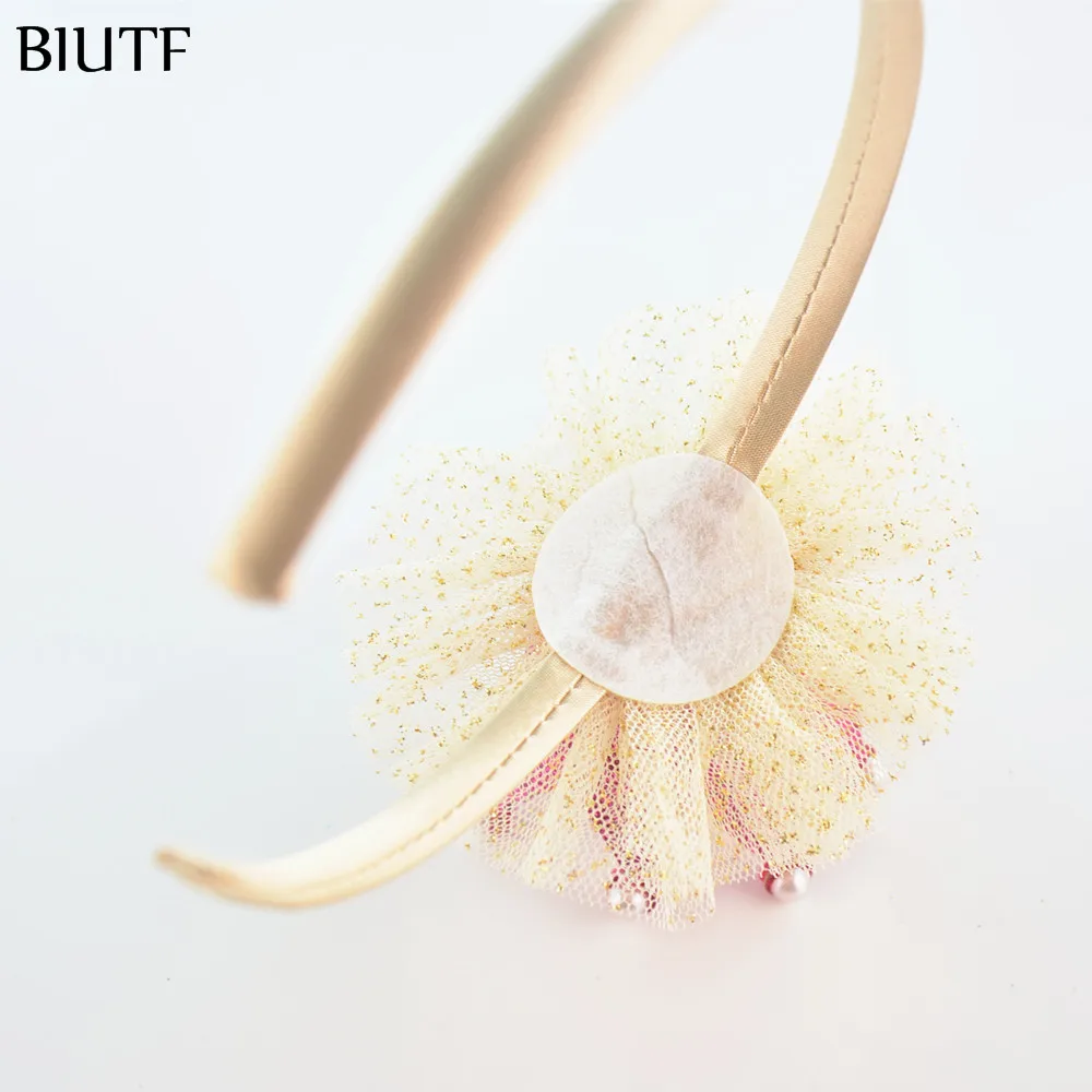 Повязка на голову цвета хаки с фетровой блестящей короной для девушек 48 шт./лот