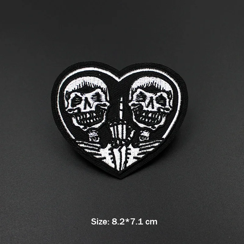 1 Pcs Черные значки ACDC панк Рок вышитая музыкальная группа Железный патч для одежды наклейки швейная аппликация для джинсов куртки - Цвет: 1 Pcs