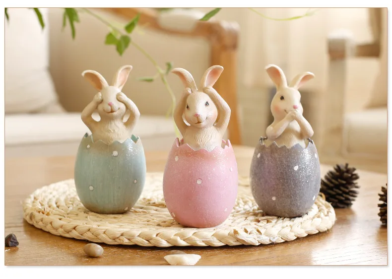 Пасхальный кролик в яйце 3 шт./компл. не скажите слушайте смотрите кролики