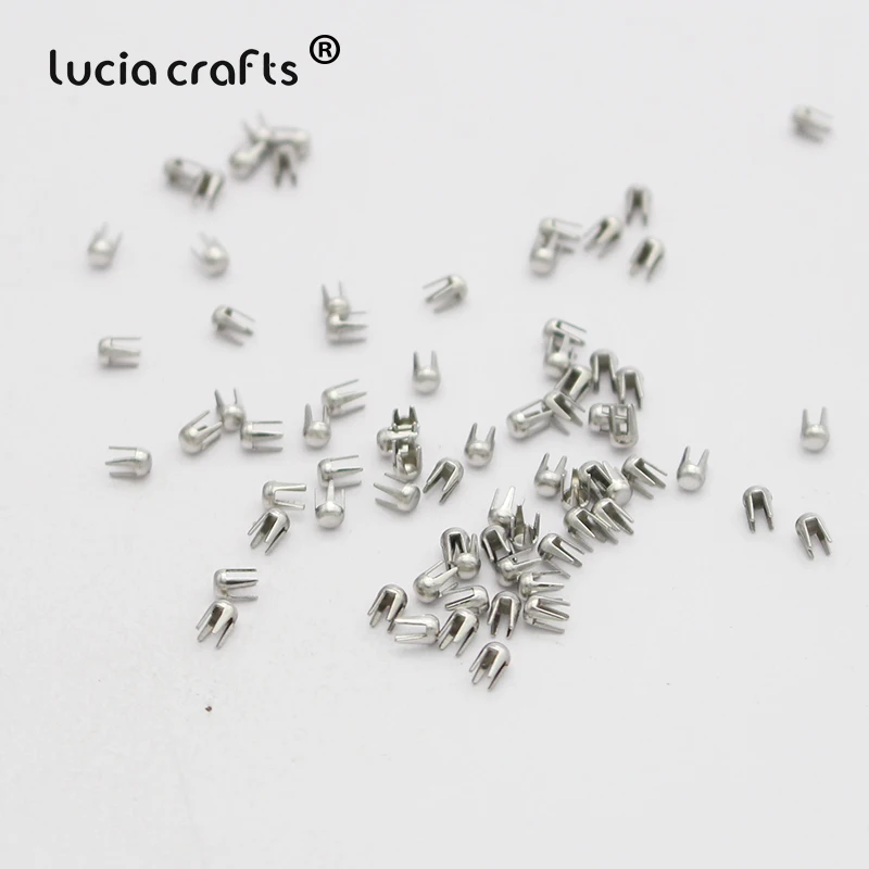 Серебряные Шипы Lucia crafts 500 шт. заклепки металлический гвоздь с четырьмя зажимами