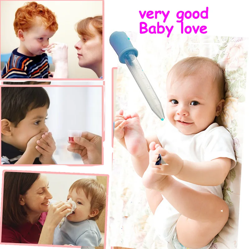 Силиконовая пластмассовая жидкость для кормления малышей Ушная пипетка Пипетка