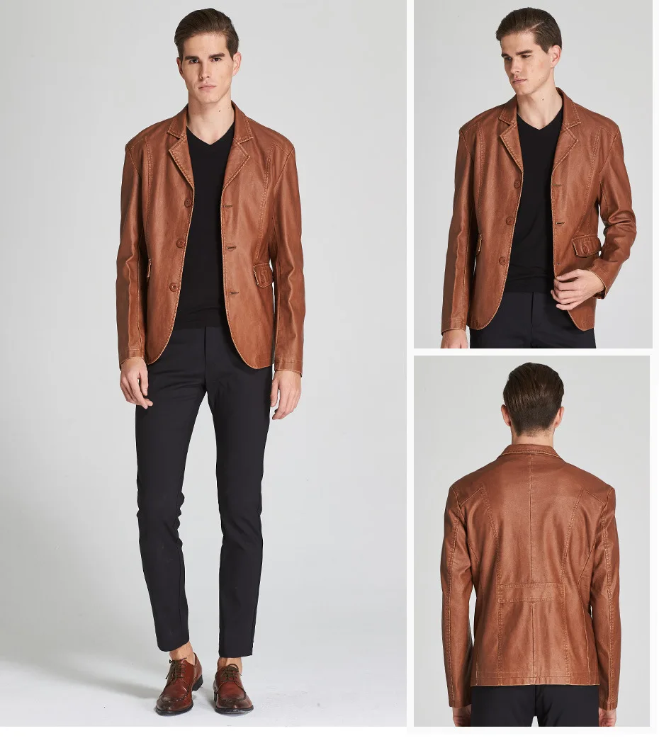 Boutique de FGG Китай Размеры M XXL Винтаж из искусственной кожи модные коричневые Для