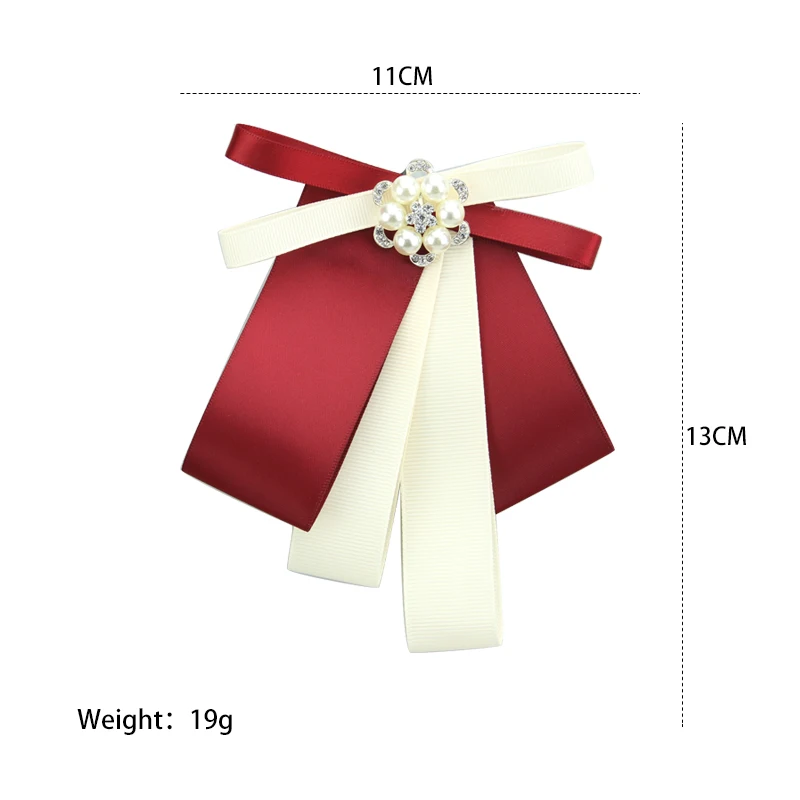 Ribbon brooch pearl rhinestone inlaid fashion bow new design party wedding accessories romantic jewelry for women | Украшения и