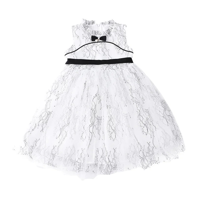 

Girls Dresses Children Princess Dress Girls Guazy Dress Sleeveless Baby Kids Tutu Dress Bow Tie Girls Clothes