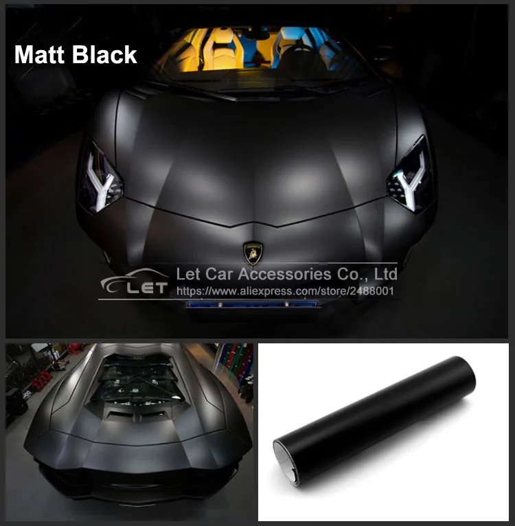 

200x30cm Matt Matte Black Car Auto Body Sticker DIY Decal Self Adhesive Wrapping Vinyl Wrap Decorative For Vehicle Motorcycle